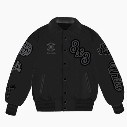 LIMITED EDITION 3X3 UNITES VARSITY JACKET.